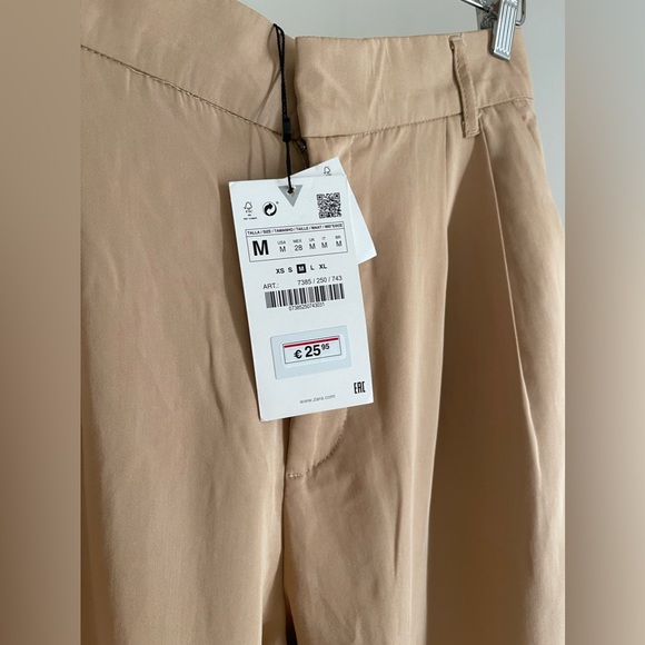 ZARA Pleated Wide Leg Trouser - Picture 5 of 6